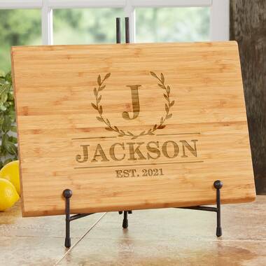 Poem Design Wood Cutting Board Poem Design Color: Walnut, Size: 15 W x 20 L, Customize: Yes