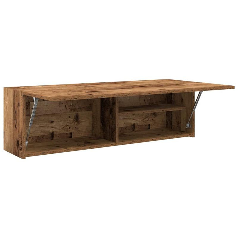 Bathroom Wall Cabinet, Old Wood, 11.8"H x 9.8"W x 39.4"L 