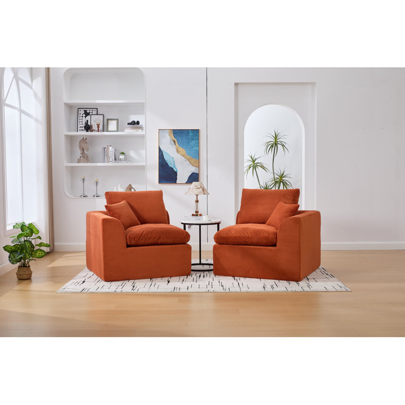 Modular Sectional Sofa Cloud Couch, Orange
