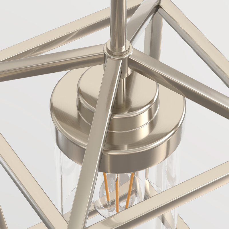 Luminaire suspendu cage 1 lumière avec ampoule
