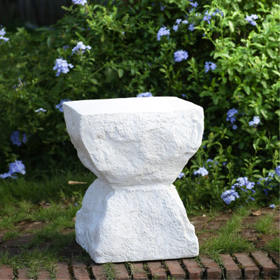 Table d'appoint d'extérieur Paito Modern Minimalist Mgo, blanc