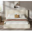 Grand cadre de lit tapissier grand, cadre de lit rembourré en velours côtelé doux avec éponge haute densité, cadre de lit de chambre à profil bas, crème, cadre de lit non inclus