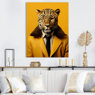 Art mural jaune guépard III