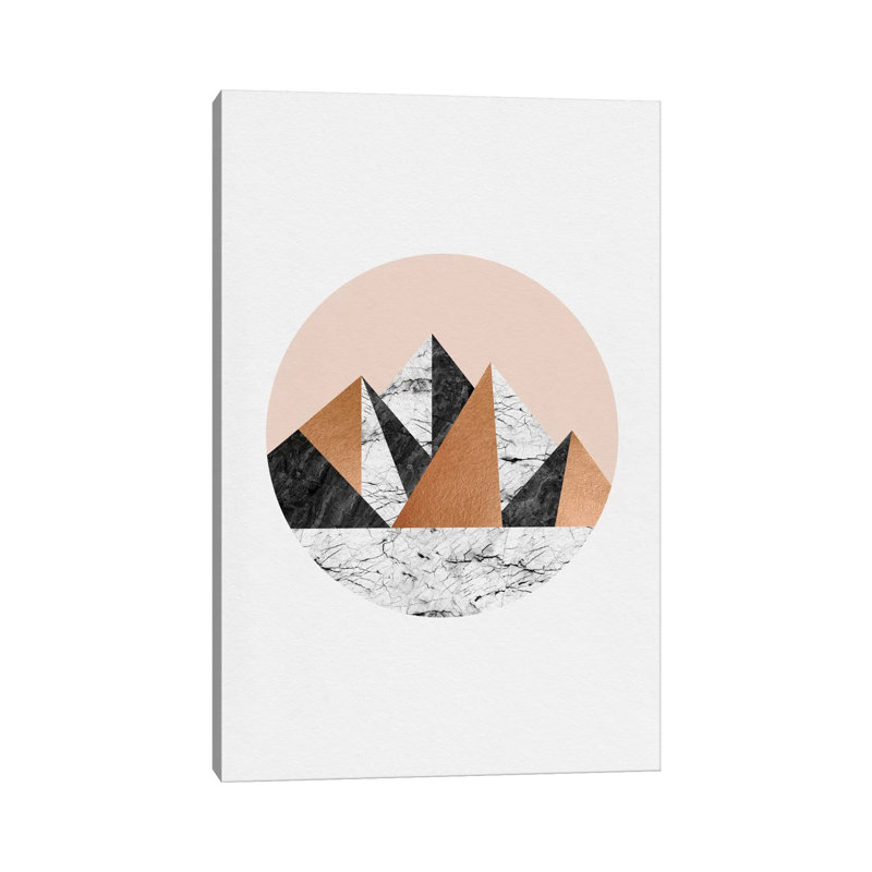 Geo Landscape Circle by Orara Studio - Wrapped Canvas Print, 101.6 cm H x 66.04 cm W x 1.91 cm D