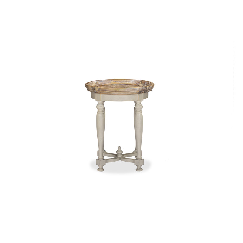 Table de bout ronde Amalia délavée / gris brume
