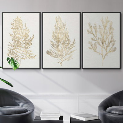 " Gilded Algae IV " 3 - Pieces