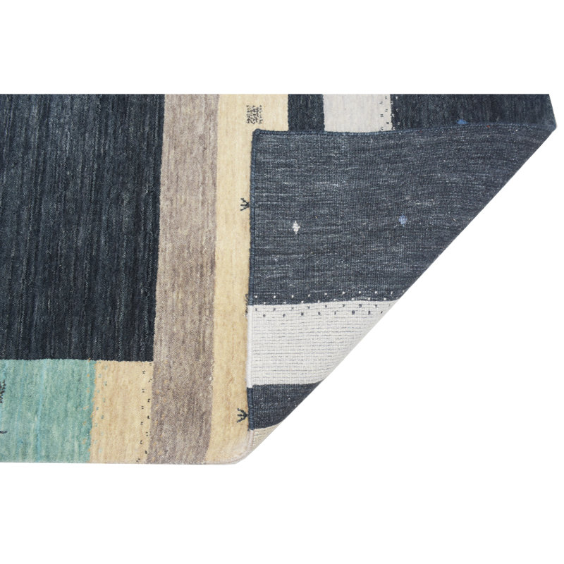 Handmade Wool Striped Area Rug, Runner 2'6" x 10'