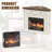 Corner Tv Stand With Wooden Mantel, Corner Electric Fireplace With Remote Control, Adjustable Realistic Flame, Anti-tipping Device For Living Room, Bedroom, Dining Room And Office-277095194