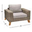 Chaise de patio en teck avec coussins Napoli