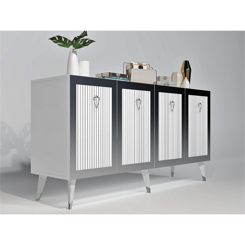 Olivia 150cm Console Table, Silver