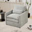 Large fauteuil rembourré à assise profonde et confortable avec un coussin-590072170