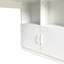 Bureau en L pour chambre à coucher - blanc, 21 pièces, plusieurs moniteurs, rangement pour ordinateur, tiroir de bureau, armoire, grande surface de travail