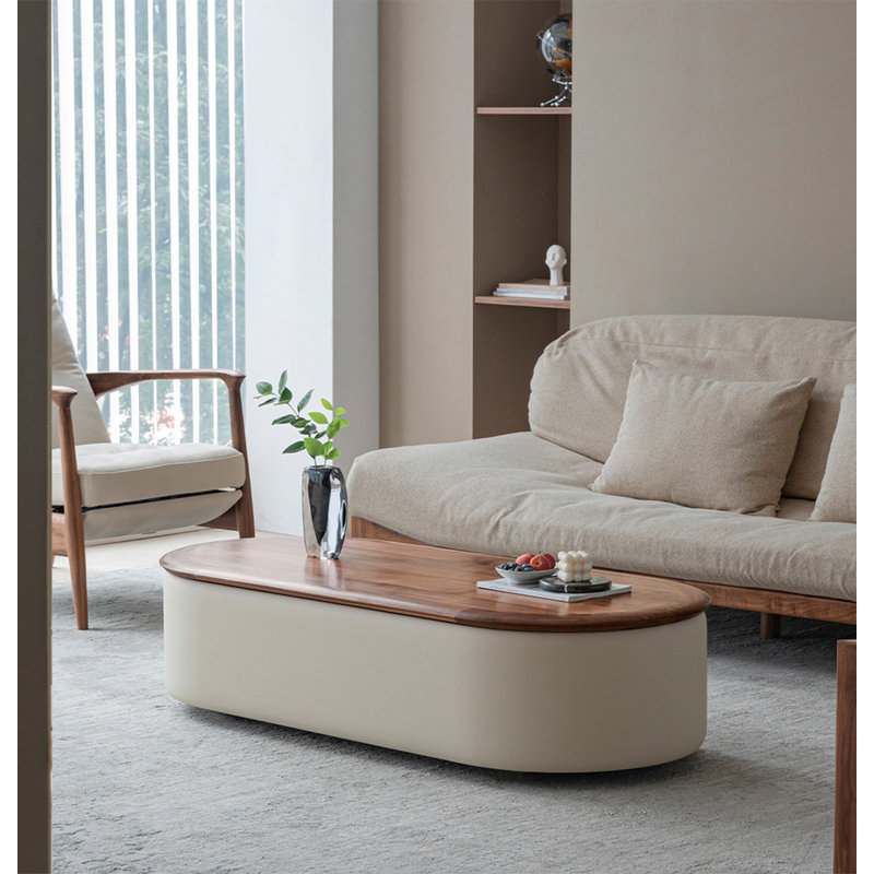 Table basse avec couvercle vissé pour un grand rangement