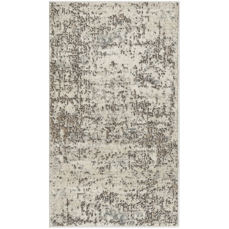 Tapis moderne ivoire beige Graelyn 7 pi 10 po x 9 pi 10 po, Rectangle 2 pi 2 po x 3 pi 9 po