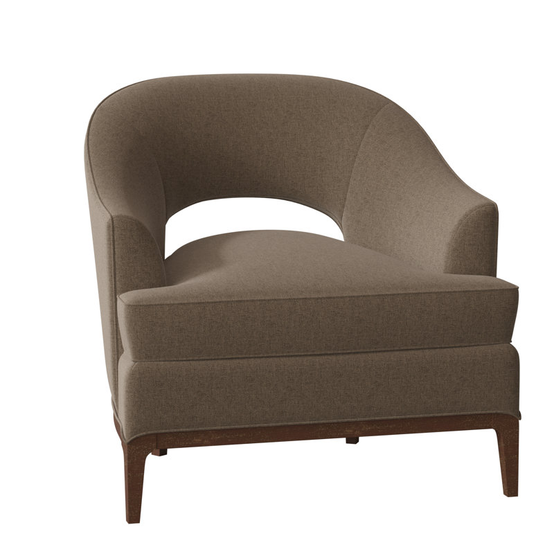 Fauteuil demi-tonneau Jamie, Colombe 1183, Noyer