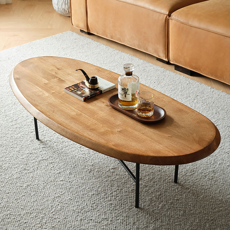 Oval living room coffee table
