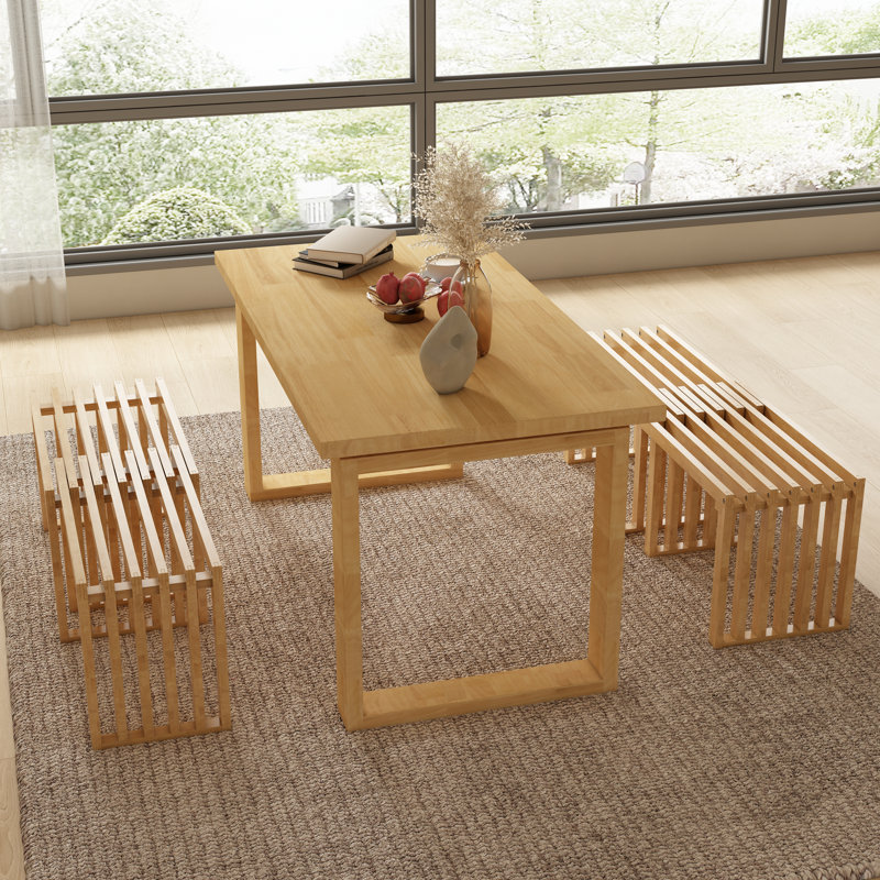 Extendable Wood Bench - Multi-Use for Entryway, Dining & Outdoor