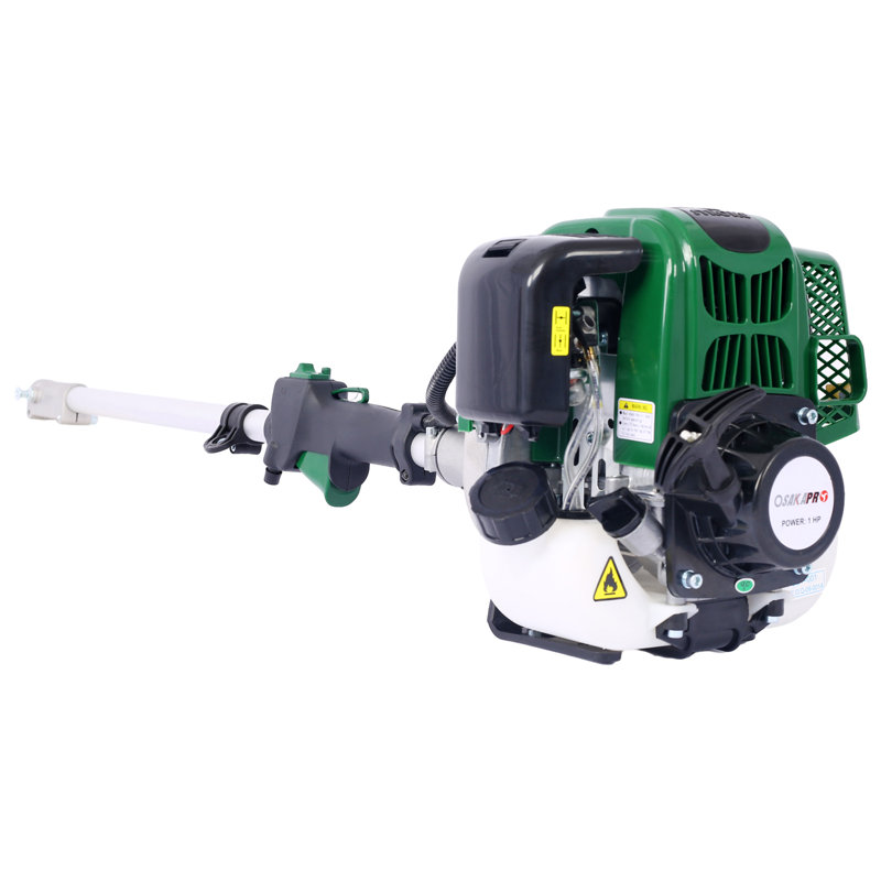 Outil de coupe multifonctionnel 4-en-1, système de jardinage au gaz 4 temps 31cc avec scie à poteau, taille-haie, coupe-herbe et coupe-brosse, conforme EPA