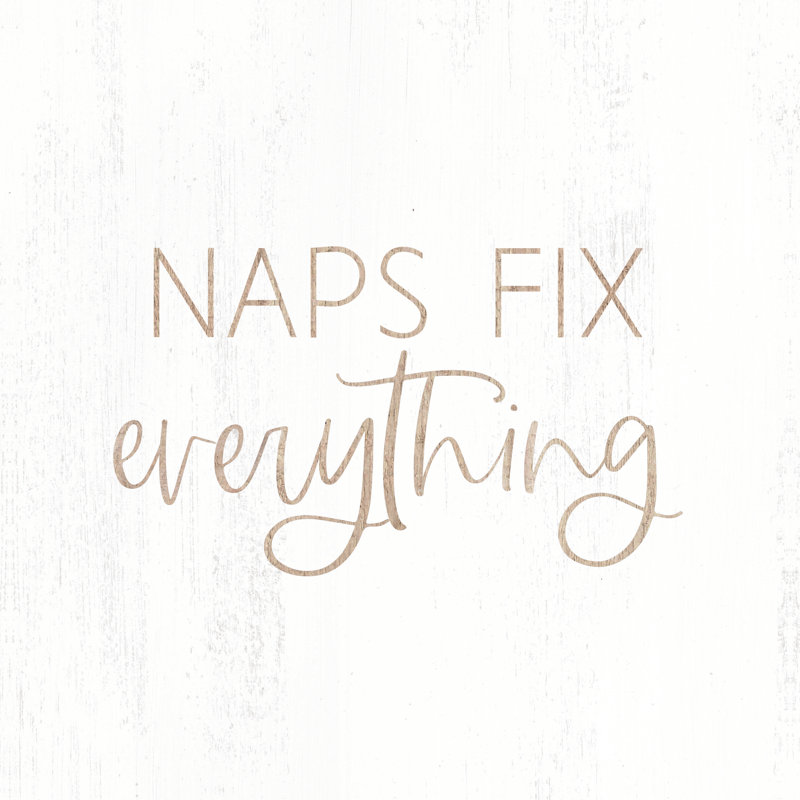 Naps Fix Everything - Wrapped Canvas Print, 30cm H x 30cm W