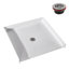 Receveur de douche en alcôve Streamline GB-642-572, 107,4 cm x 97,3 cm, conforme aux normes ADA, en acrylique blanc brillant, avec bonde centrale (bonde incluse).