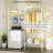 Over Washer Towel Storage Shelf - Adjustable With Hooks