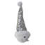 6" Smiling Snowman Head Wearing A Silver Sequin Santa Hat Christmas Ornament