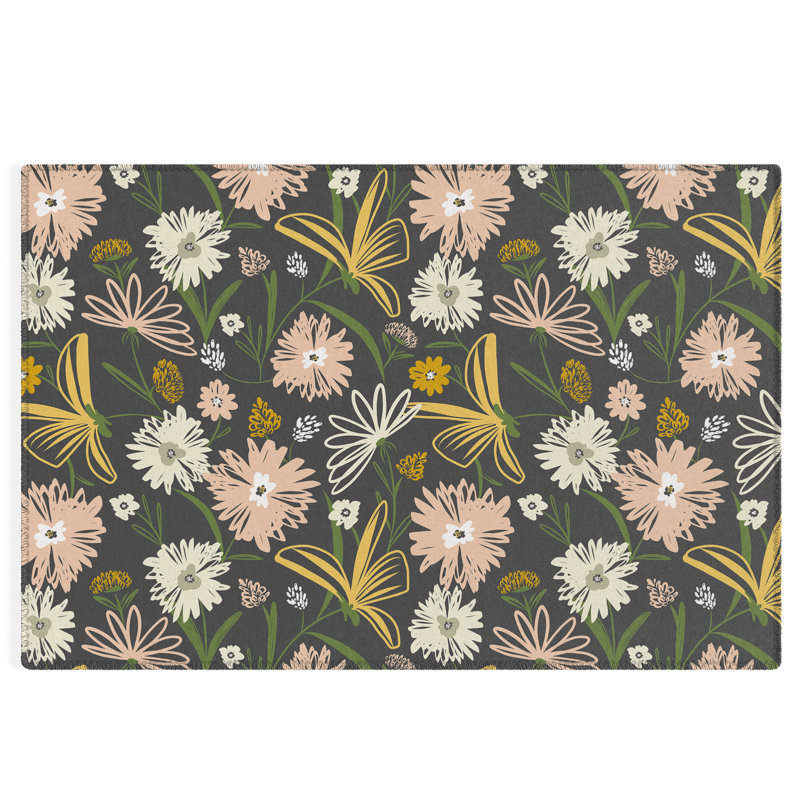 Tapis rectangulaire à motif antidérapant Maegan, Rectangle 5 pi x 7 pi