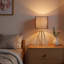 18 po Lampe de table à trépied en bois naturel avec abat-jour tambour en lin blanc-1519766831-1519766828