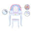  Ensemble de coiffeuse et tabouret avec miroir Rainbow Unicorn