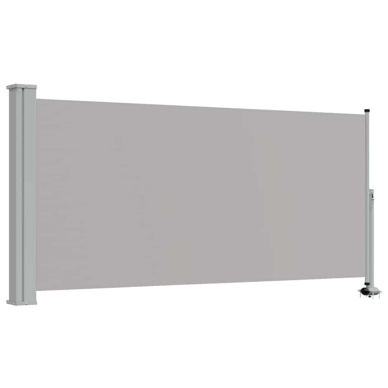 Paravent extérieur gris en polyester enduit de polyuréthane 47,2 x 118,1 pouces