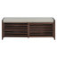 Banc à chaussures avec rangement et coussin, banc de rangement à volets vieillis avec charme rétro pour le salon, vestibule (espresso)-335281360
