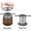 Crépines d'infuseur à thé, crépine à thé en acier inoxydable avec poignées doubles résistantes à la chaleur, infuseurs à billes en maille extra fine, filtre de support de diffuseur pour tasses