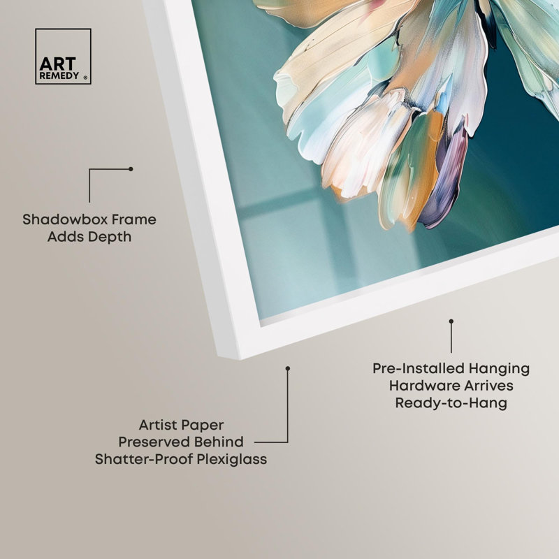 «Wings of Duality», impression de papillon par Art Remedy, H 31 po x l 31 po, Blanc