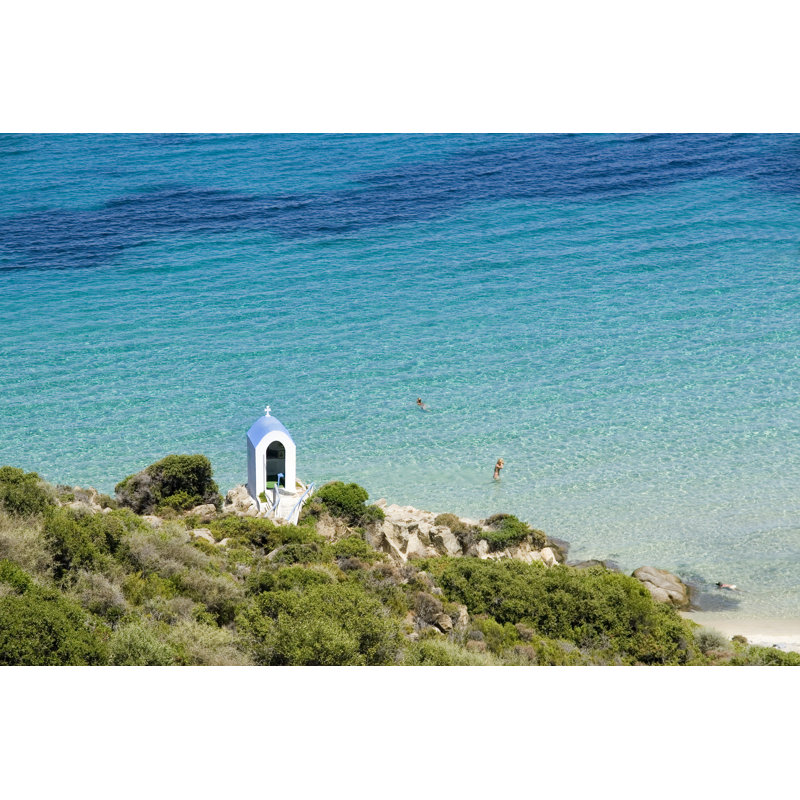 Crystal Clear Mediterranean Sea by Blade_kostas - No Frame Print on Canvas, 51cm H x 76cm W
