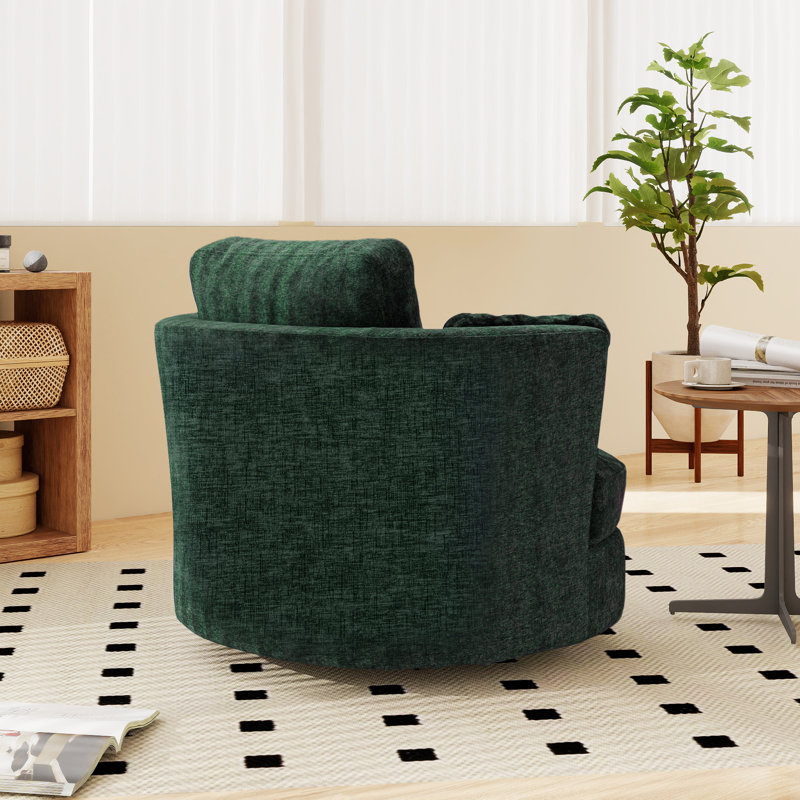 Fauteuil demi-tonneau pivotant de 40,55 po, Vert