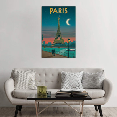 «Paris Moonlight» par IdeaStorm Studios - impression encadrée