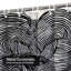 Rideau de douche noir avec 12 crochets-127341345