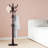 Freestanding Coat Rack With 18 Hooks, Solid Wood Standing Coat & Hat Rack With Heavy-Duty Round Base For Entryway, Hallway, Bedroom, And Office