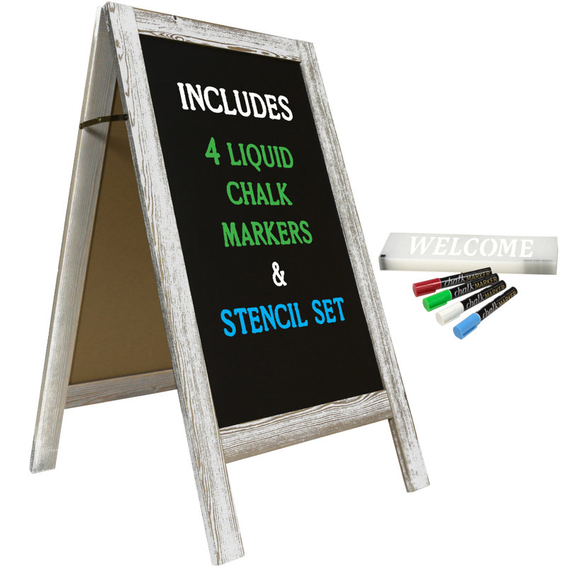 Tableau noir magnétique sur pied, H 40 po x l 15,35 po x P 1,75 po