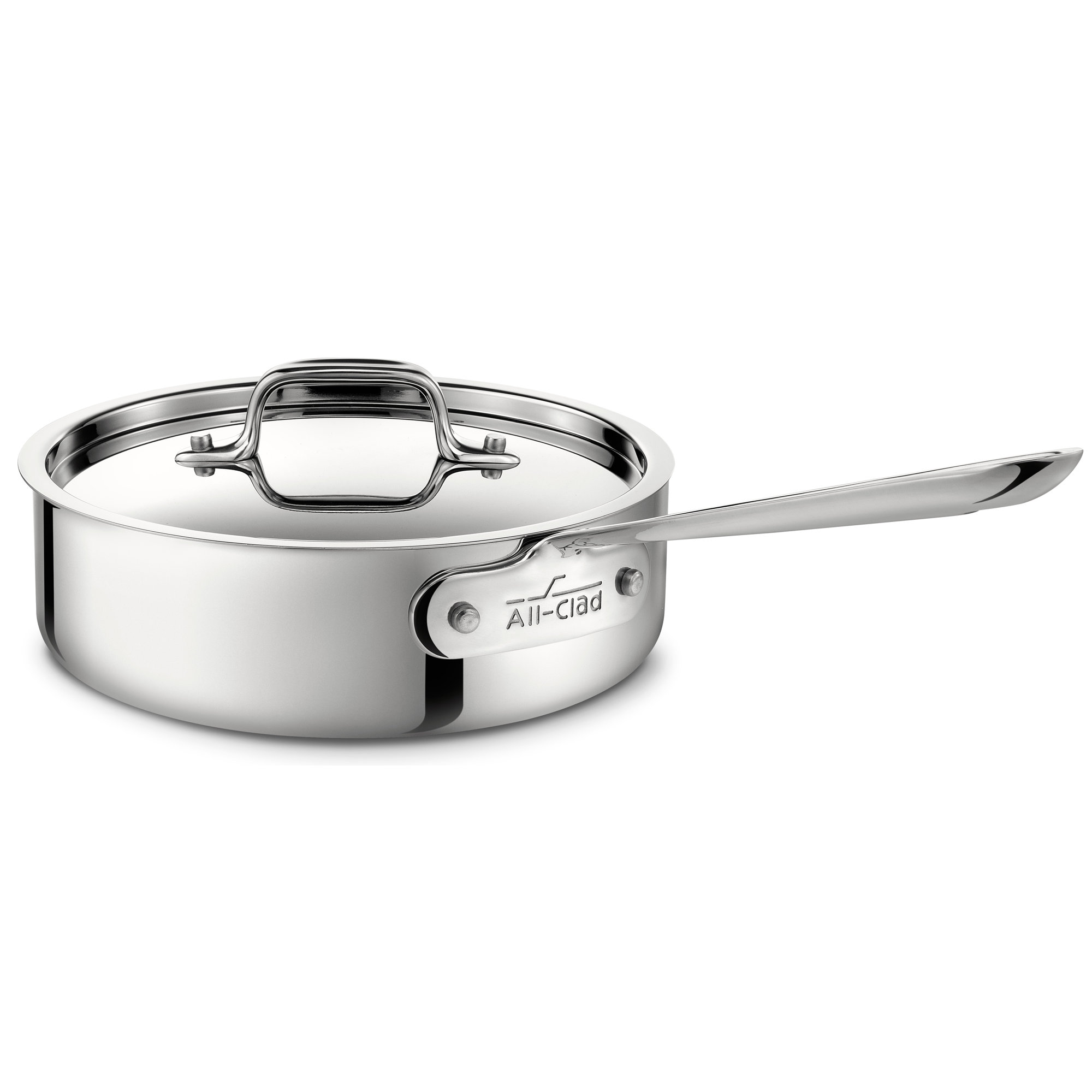 D3 Stainless Steel Saute Pan with Lid, 2 Qt.