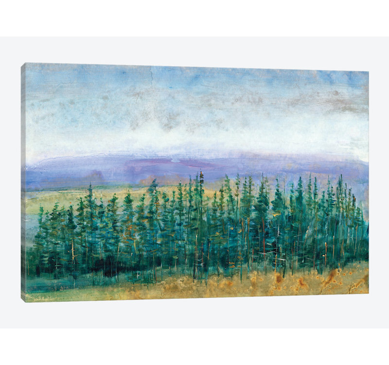 « pin tops ii », impression sur toile, H 26 po x l 40 po x P 1,5 po, Pas de tapis, Toile tendue