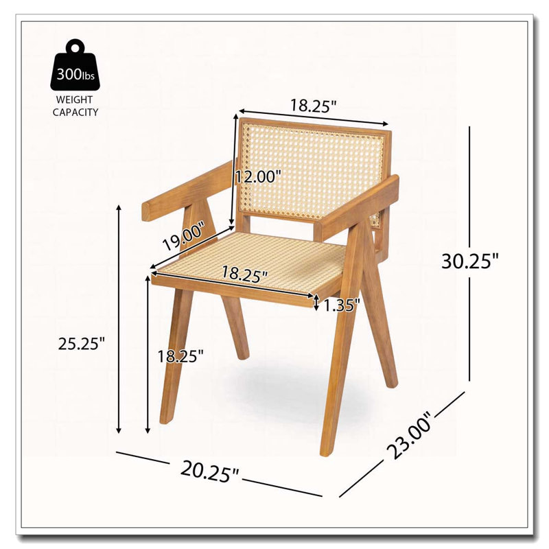 Arm Dining Chair, Natural