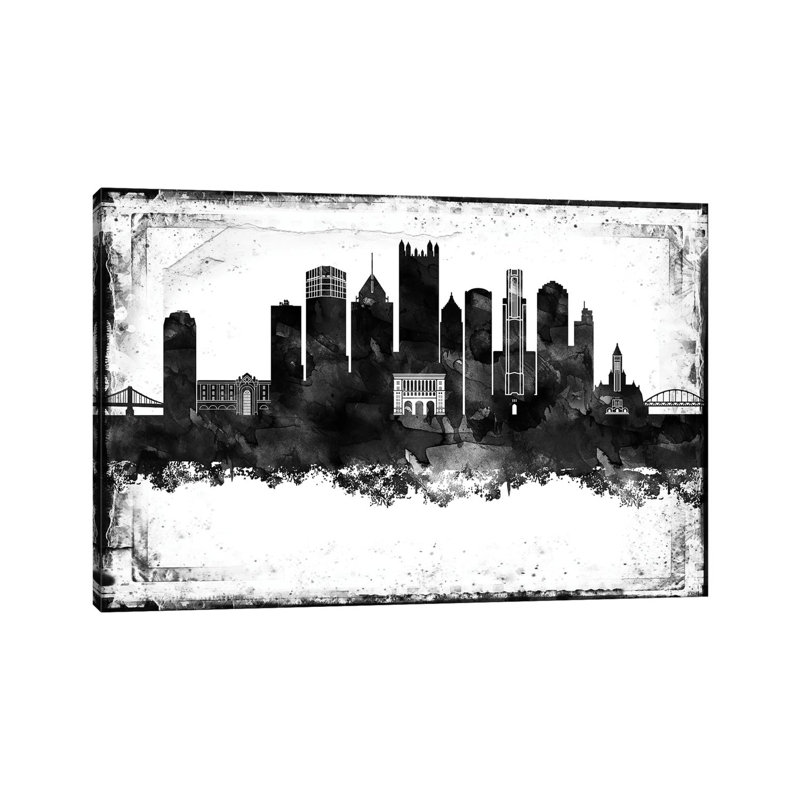 Pittsburgh Skylines - Wrapped Canvas Print, 30.48cm H x 45.72cm W