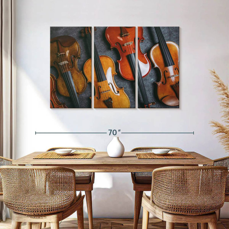 Collection de violons, H 36 po x l 57 po