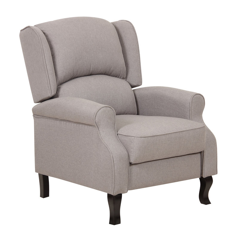 Upholstered Recliner, Light Brown