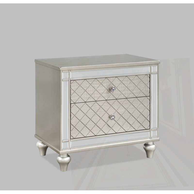 Table de chevet 2 tiroirs