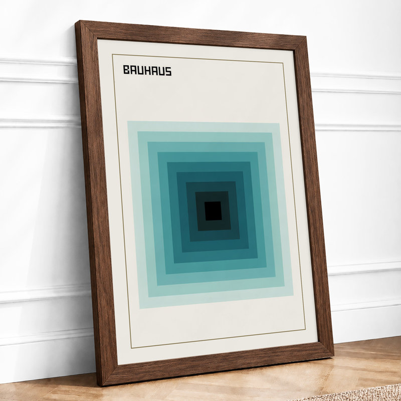 Nested Squares Geometric - Print, Walnut, A1 - 84.1 x 59.4 cm