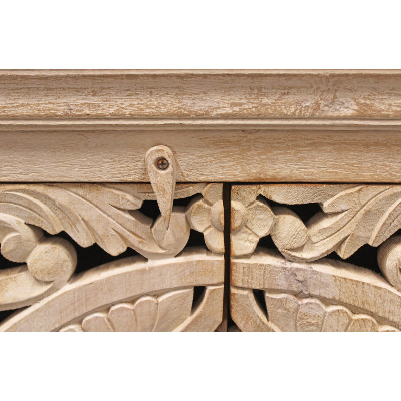 Erie 71'' Solid Wood Sideboard, Distressed White