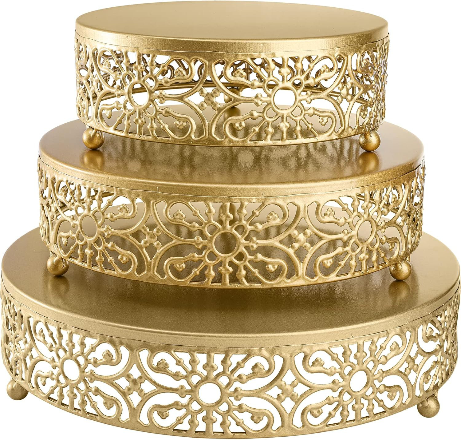 yitesiUSA 3 Pack Cake Stand, Round Metal Cake Stands - Wayfair Canada