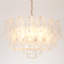 Lustre en cristal Mid-Century moderne à 8 lumières à intensité variable